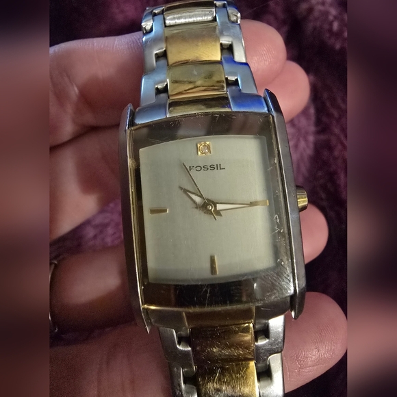 Fossil PR-5233 Women's Two Tone Quartz Watch Jeweled Acent - Picture 2 of 8